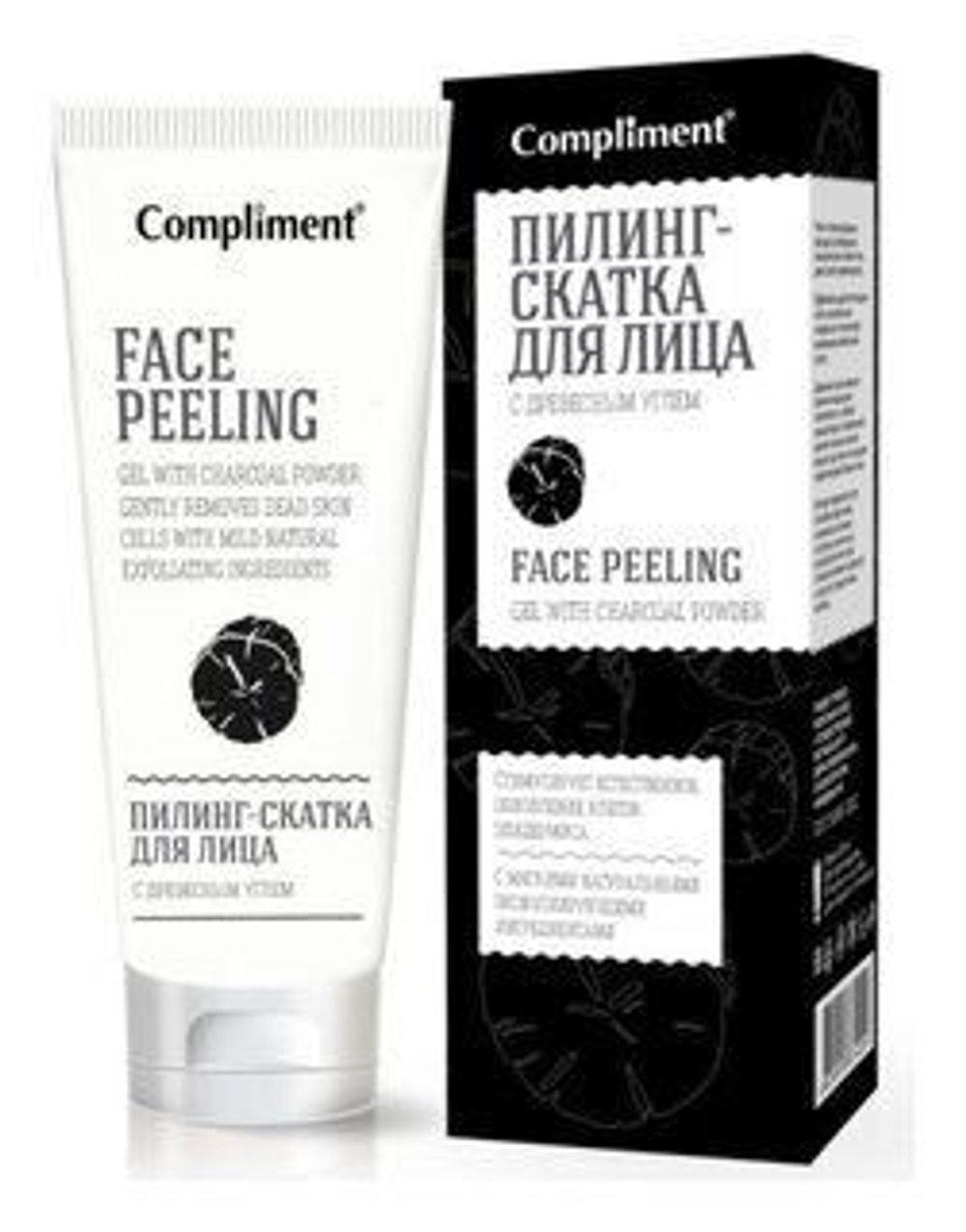 Compliment Пилинг-скатка для лица с древесным углем 80мл