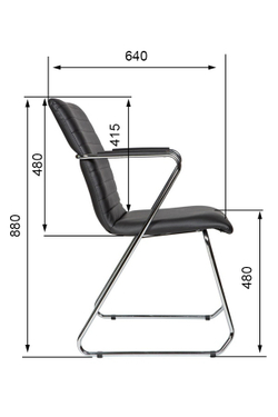 Стул для посетителей TASK хром