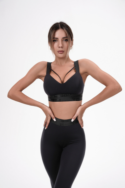 Женский спортивный топ NEBBIA 844 Women's Padded Sports Bra INTENSE Iconic Black