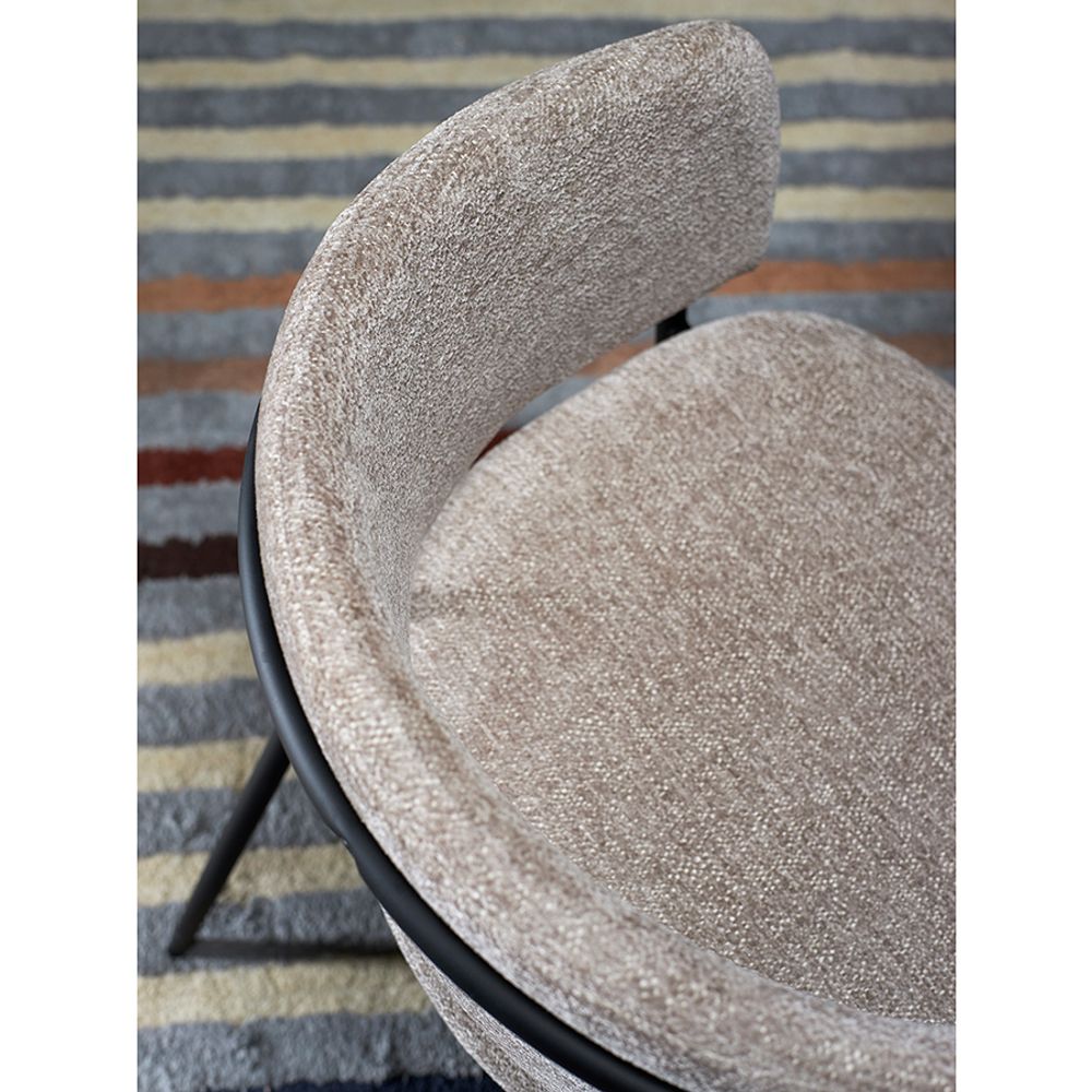 Стул Helning, мягкий шенилл, серо-коричневый