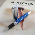 Перьевая ручка Aurora TU Resin Blue CT, перо - F, в подарочной коробке