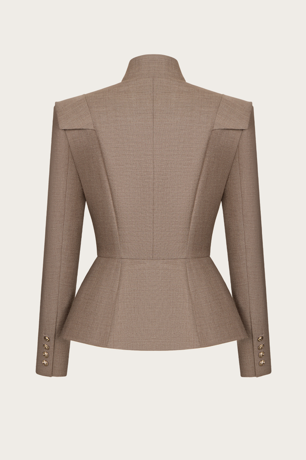 ЖАКЕТ ИЗ ШЕРСТИ С ДЕКОРАТИВНЫМИ ПУГОВИЦАМИ