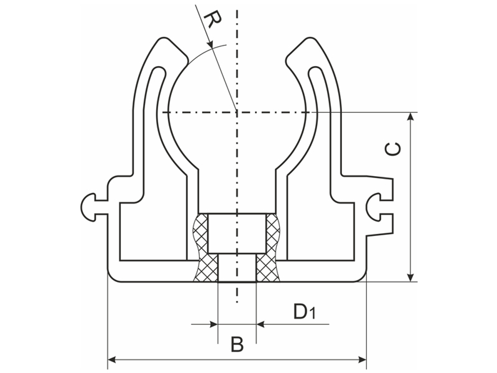 Фиксатор для трубы 25 PP-R EVER® plast БЕЛЫЙ (Россия)
