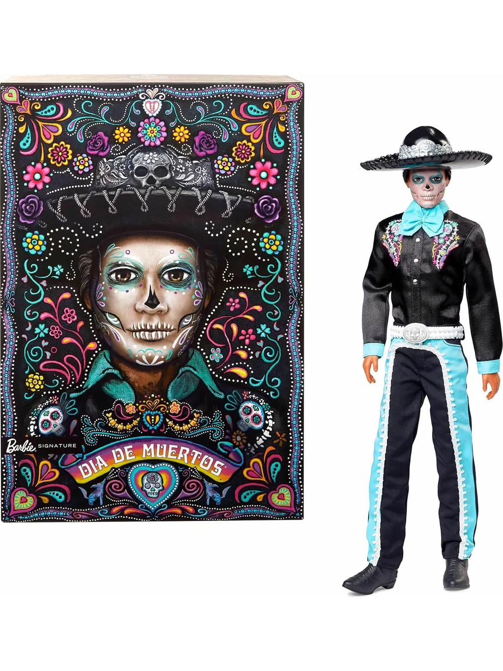 Барби Signature Ken Dia De Muertos HRM73 — коллекционный Кен в стиле Дня мёртвых