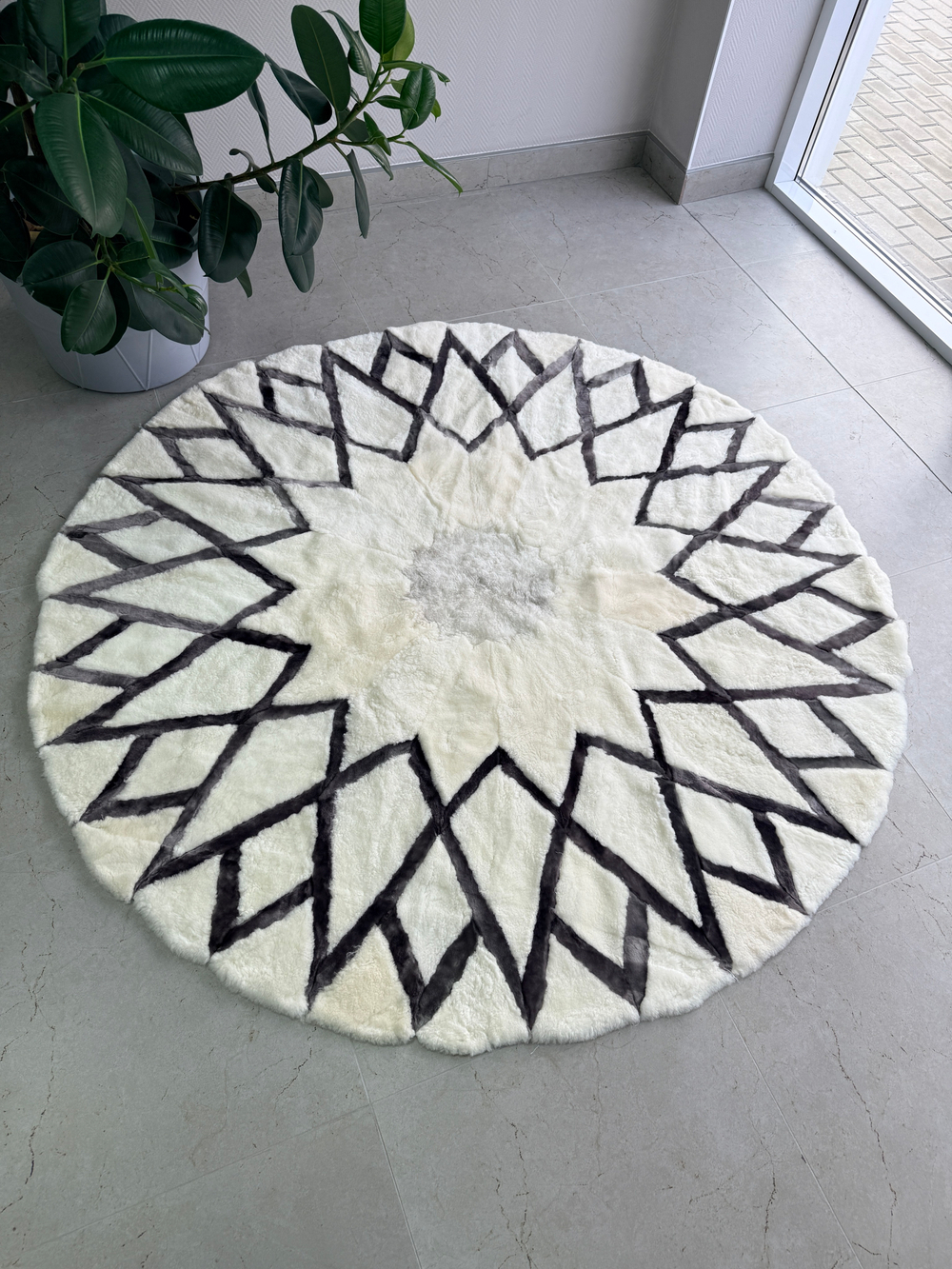 Ковер шкура натуральная овчина меховой