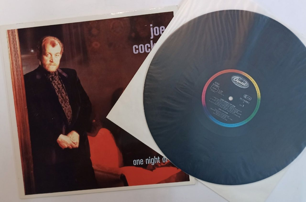 Винтажная виниловая пластинка Joe Cocker One Night Of Sin (Germany 1989)
