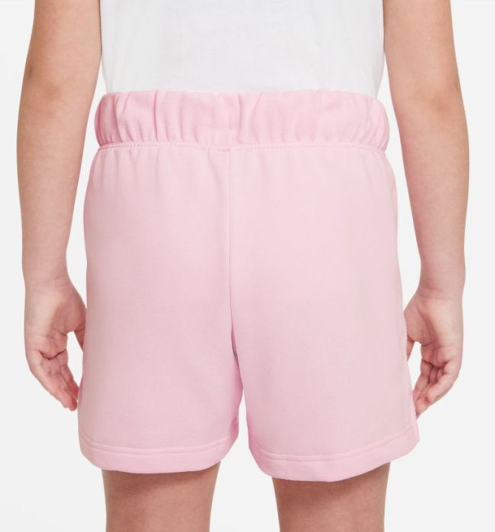 Шорты для девочки теннисные Nike Sportswear Club FT 5 Short G - pink foam/white