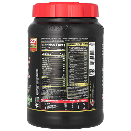 ALLMAX, Isoflex, чистый изолят сывороточного протеина, со вкусом хлопьев, 907 г (2 фунта)