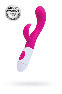 Вибратор с клиторальным стимулятором A-Toys by TOYFA Nessy, силикон, розовый, 20 см