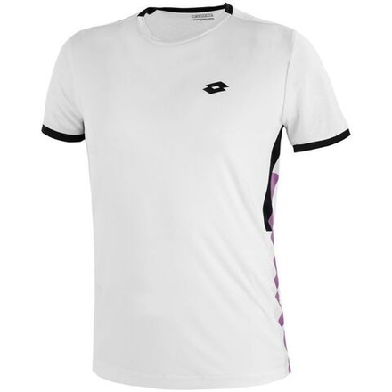 Мужская теннисная футболка Lotto Top Ten III Tee PL M - bright white/all black