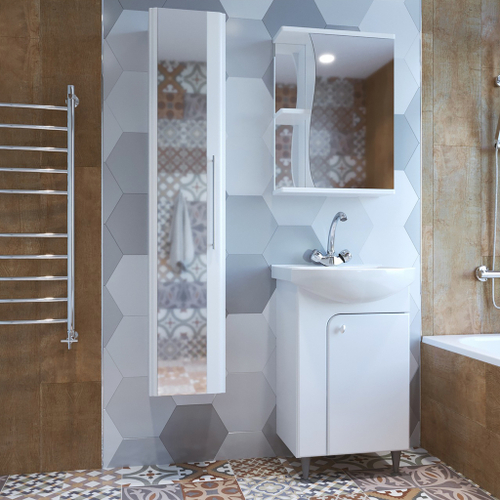 Зеркальный шкаф "Классик-50" правый без подсветки (ПВХ)