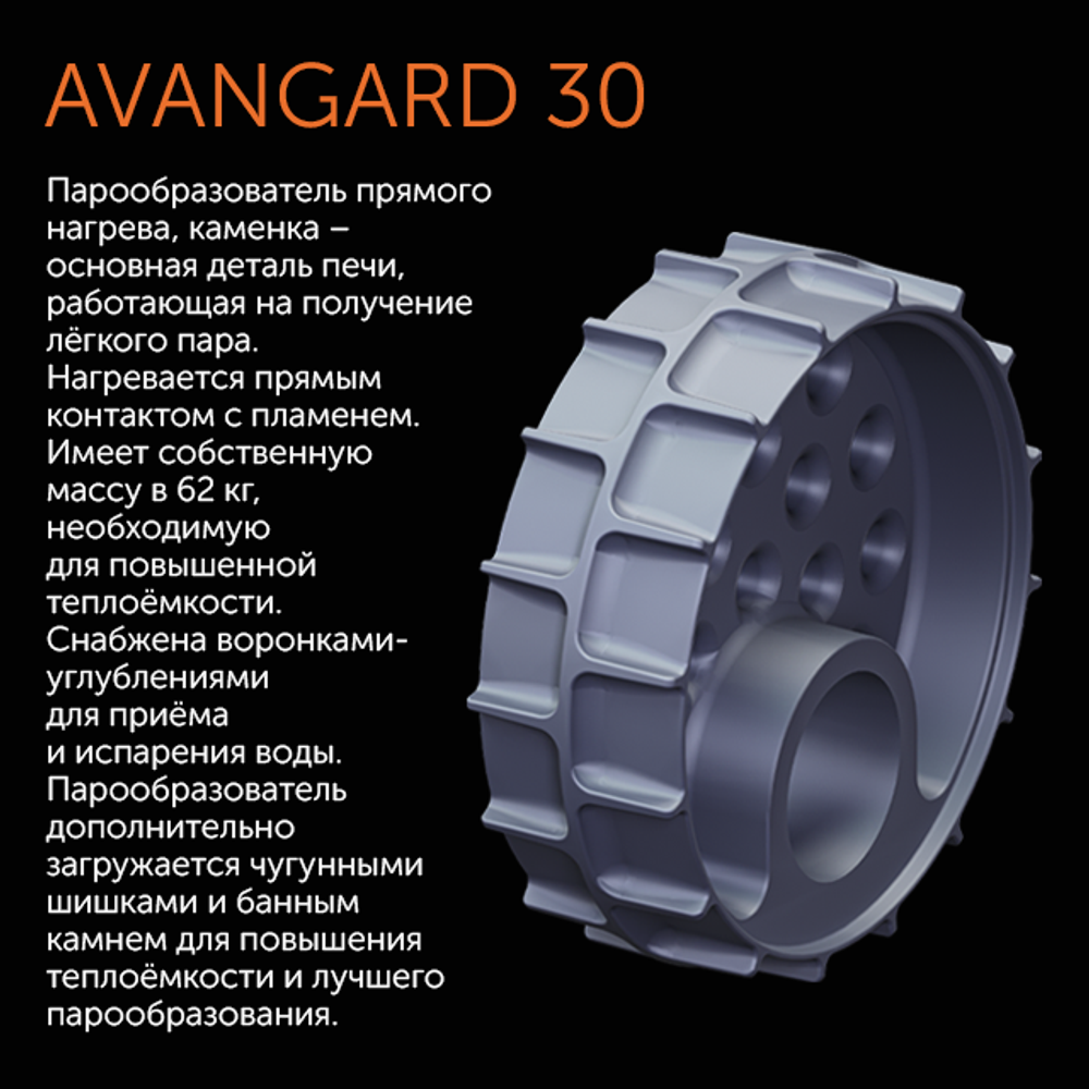 Печь для бани Авангард ЗК35П2 в облицовке Талькохлорит