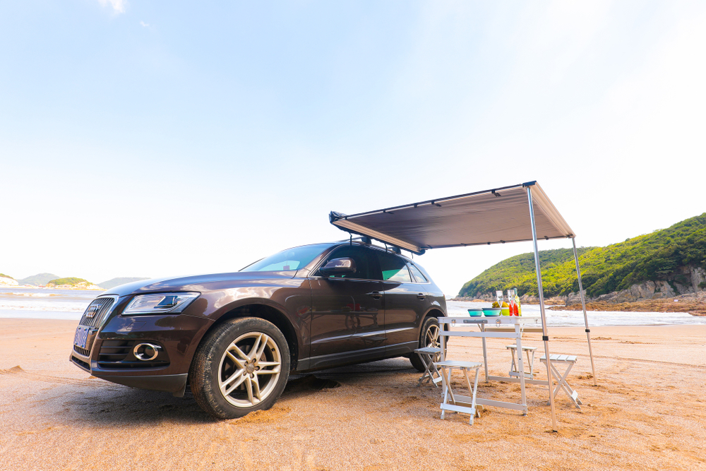 Маркиза автомобильная 2х2,5 м, (канвас) песочный РИФ