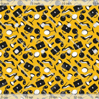 Паттерн Гламур на желтом фоне by g.sm.art 500 DPI