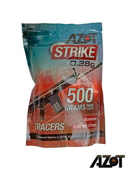 Шары трассерные Azot Strike Tracers 0,28 g (зелёные, 1750 шт, 500 г, пакет)