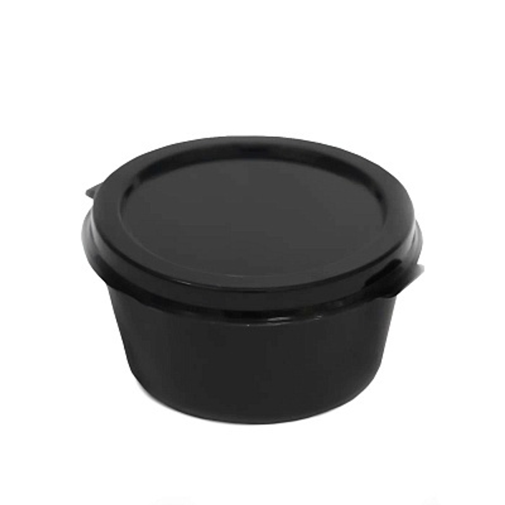 Соусник с крышкой 50 мл, чёрный, d=60 мм (1200 шт.)