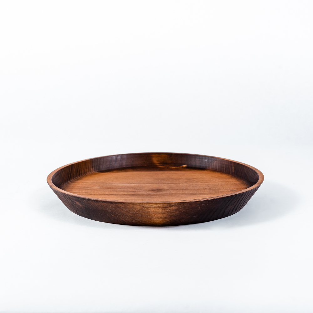 Деревянный сервировочный поднос Art of Siberia блюдо для подачи  200 мм WS12