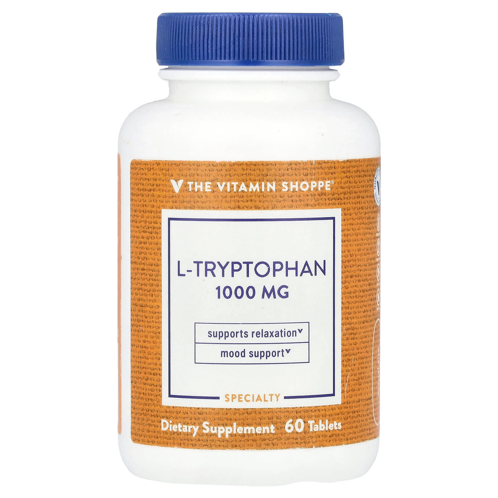 The Vitamin Shoppe, L-триптофан, 1000 мг, 60 таблеток