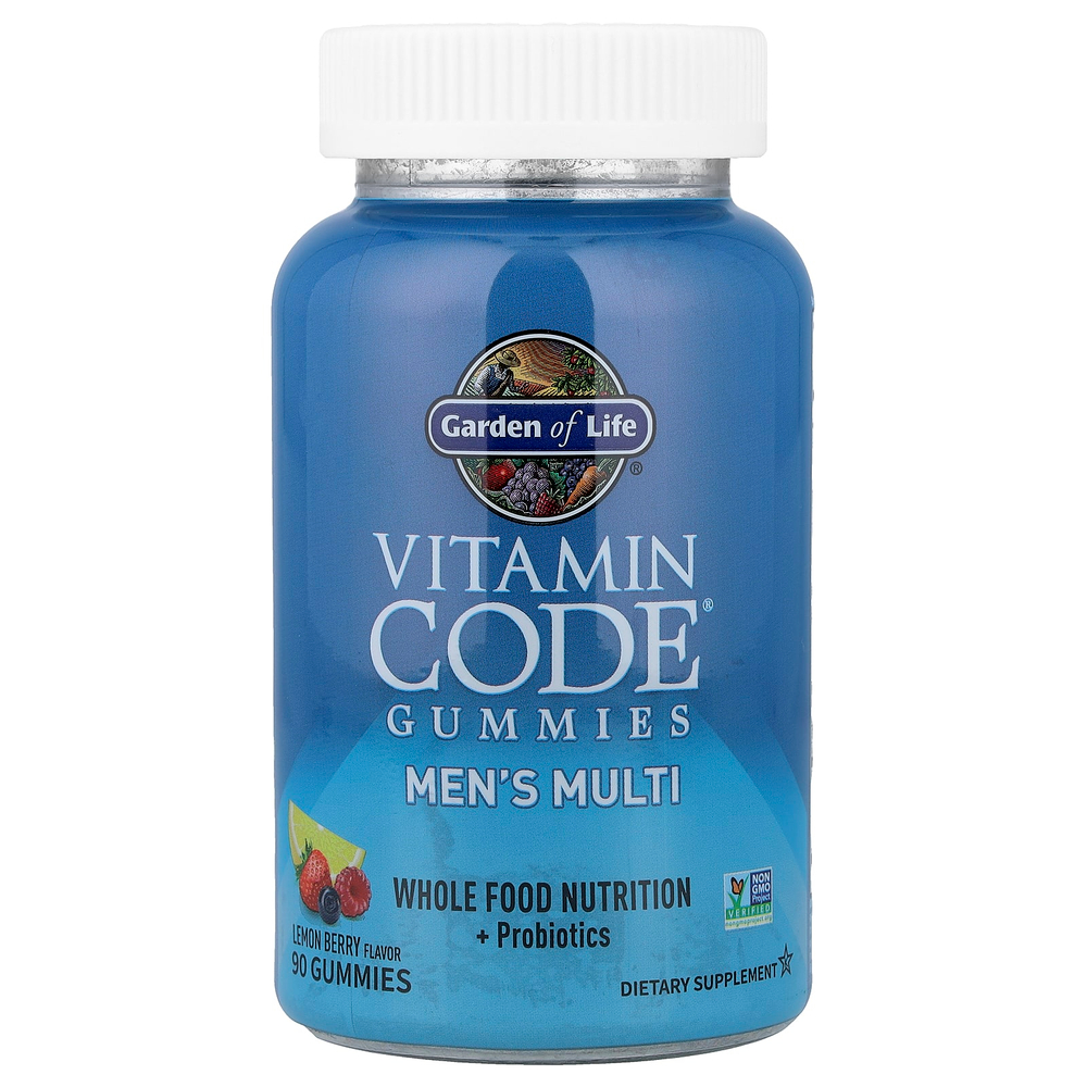 Garden of Life, Vitamin Code®, мультивитамины для мужчин, лимон и ягоды, 90 жевательных таблеток