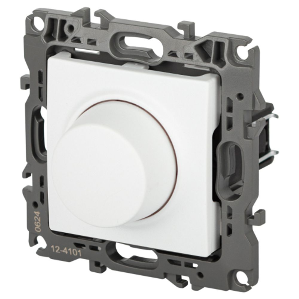 Светорегулятор ЭРА Серия 12 12-4101-01М поворотно-нажимной, 400ВА 230В, белый матовый