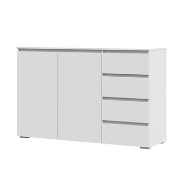 ХЕЛЕН КМ 06 Комод 4 ящикаФасад БЕЛЫЙ/Корпус БЕЛЫЙ