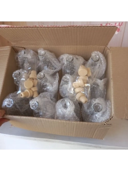 Бутылка стеклянная 1 литр, 6 штук с пробкой для настоек