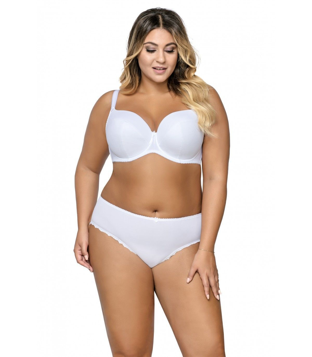 Элегантный бюстгальтер plus size с уплотненными чашками из нежной микрофибры (Размер: 75J) (Цвет: черный)