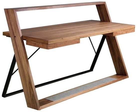 Письменный стол MQ1903DK /3216 из орехового дерева и черной стали Испания 