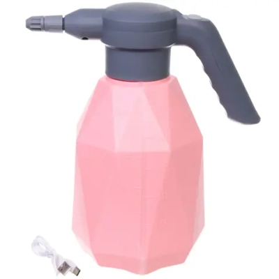 Опрыскиватель аккумуляторный 3л цвет розовый USB QW1A