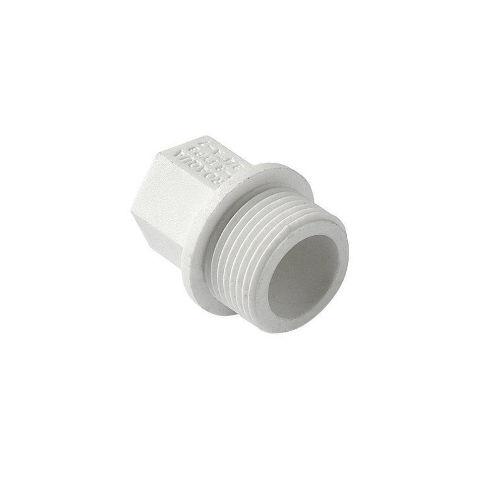 Заглушка ПП резьбовая 3/4'' PN 25, с наружной резьбой, белая, Pro Aqua PA15510P