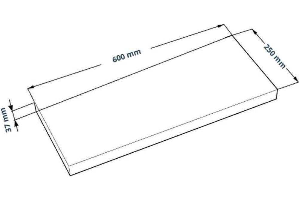 Фора 1.6 полка настенная 60*25*3,7 белый