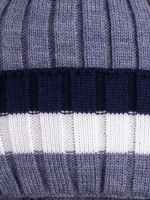 Шапка для мальчика вязаная демисезонная с завязками