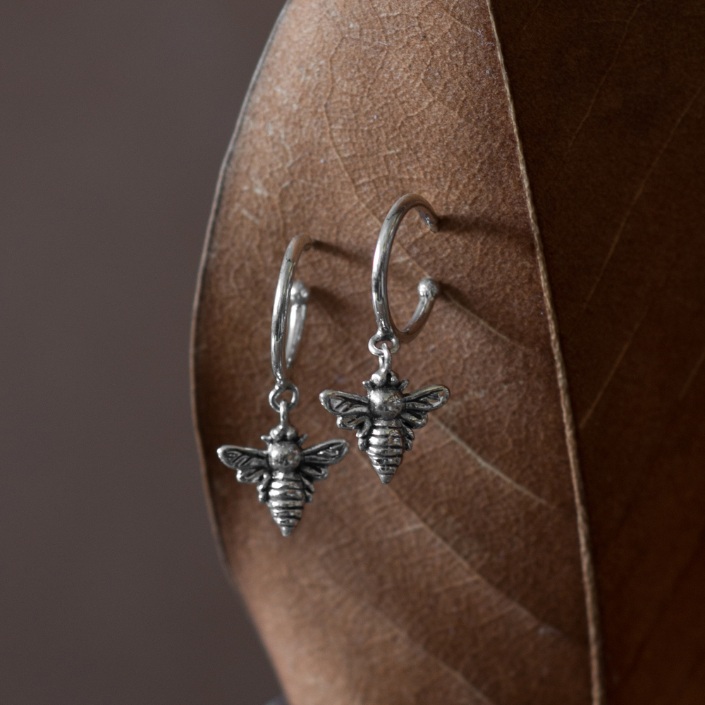 Серьги ПЧЕЛА, серебро