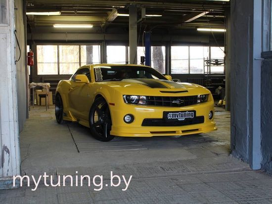 Юбка переднего бампера (цельная) для Chevrolet Camaro SS