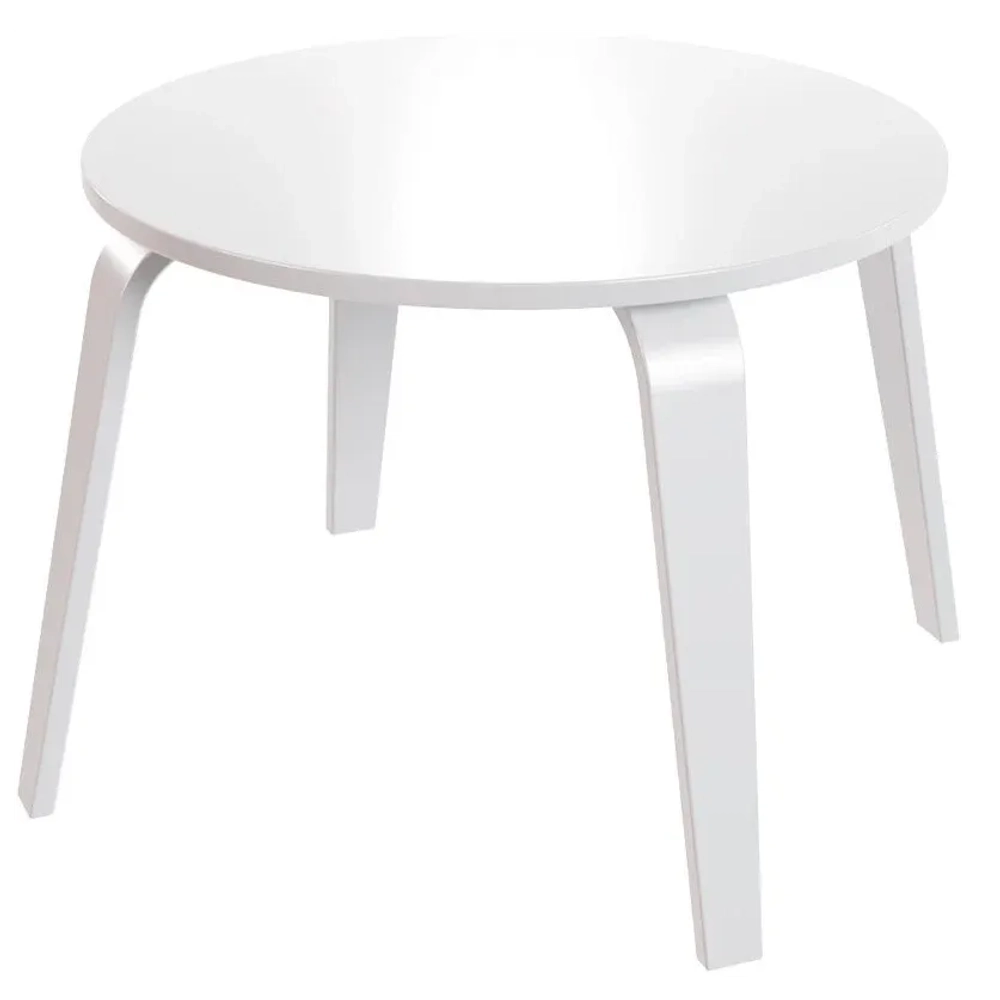 Стол журнальный круглый STEFANO, D=60 см, белый