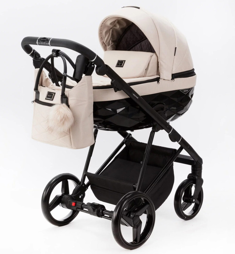 Детская коляска Adamex Quantum 2 в 1 Q-TK65 (СВ.БЕЖЕВЫЙ)