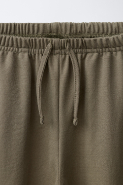 ZARA БРЮКИ WIDE LEG СВОБОДНОГО КРОЯ, ХАКИ