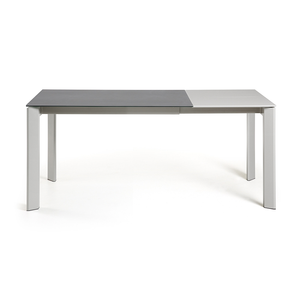 Стол Atta 120 (180) x80 серый керамический Vulcano Roca