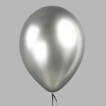 Шар (12''/30 см) Серебро, хром, 50 шт.