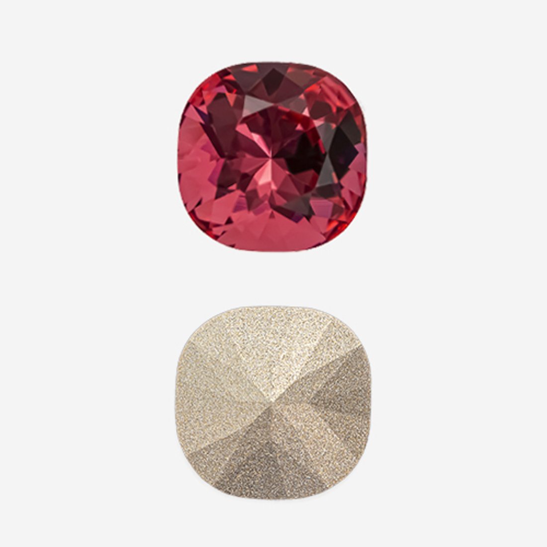 Кристалл Кушон (Сushion), оттенок "Light Fuchsia", 12мм