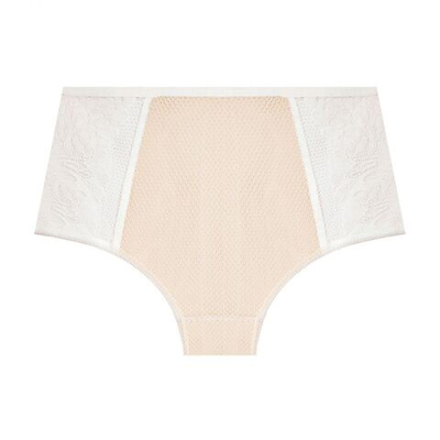 Трусики-слипы с широкими кружевными вставками (Размер: XXL) (Цвет: кремовый)