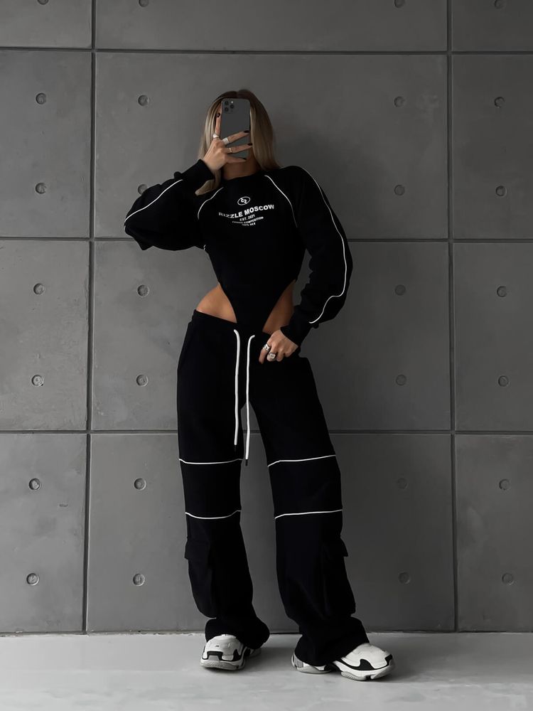 Брюки-карго из футера Universe