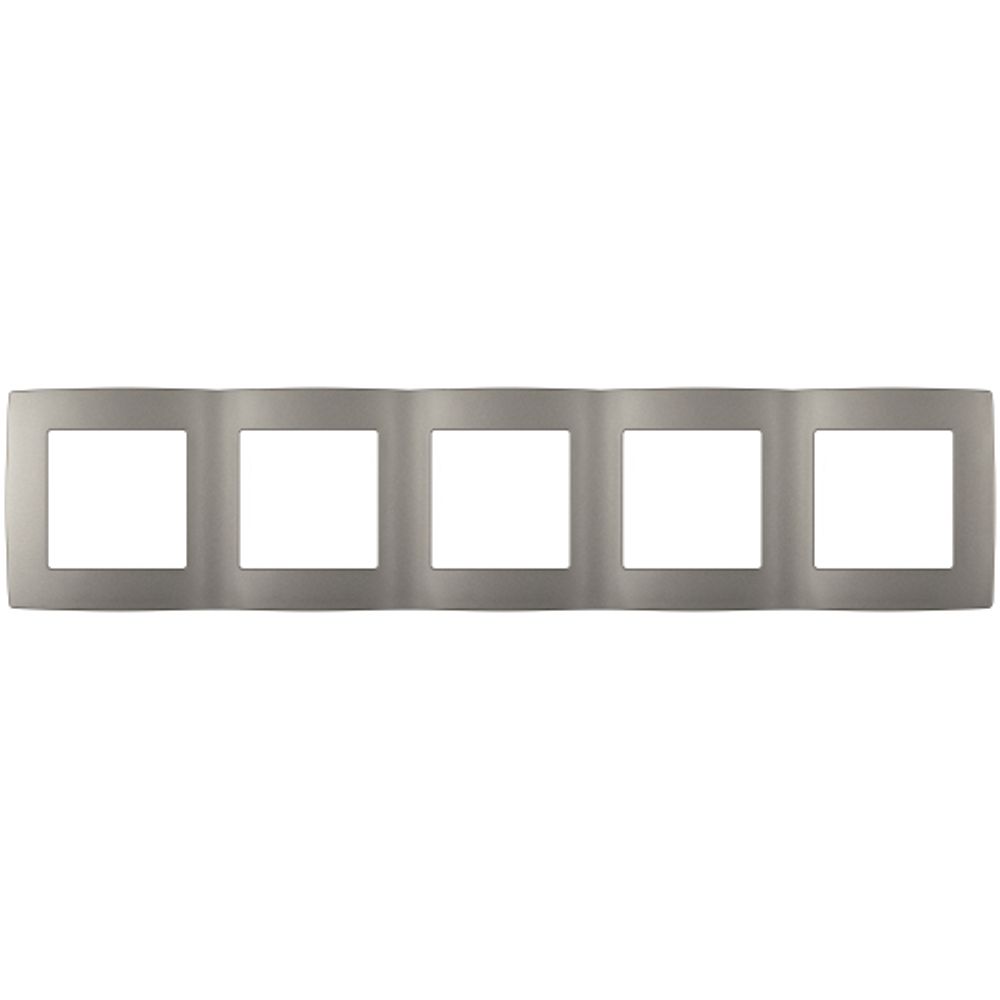 Рамка для розеток и выключателей ЭРА Серия 12 12-5005-16 на 5 постов, титан