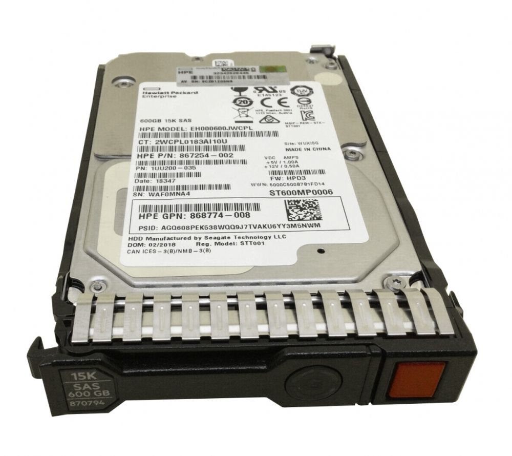 Жесткий диск HP 600GB 12G 15K RPM SFF 2.5&quot; SAS SC 868774-008