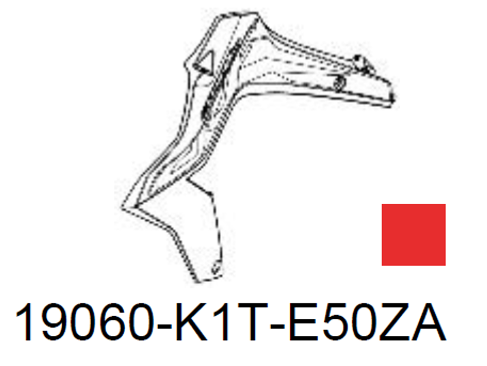 19060-K1T-E50ZA. SHROUD ASSY., L. FR. (WL) *TYPE1*. Fairing CRF300L