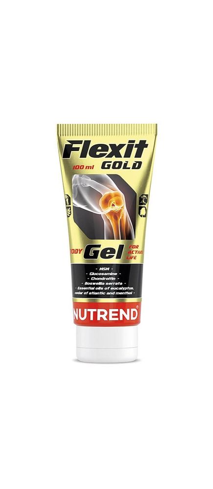 Nutrend Flexit Gold Gel - гель для тела, ускоряющий регенерацию после повышенных физических нагрузок /   100  ml  / GTIN 8594014860399