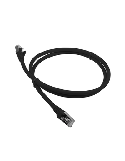 Патч-корд LANMASTER LSZH SFTP кат.6A, 0.5 м, черный