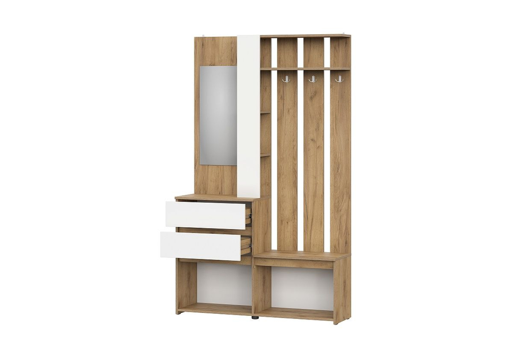 Прихожая Некст 1 Дуб Золотой/Белый