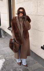 Пальто-двойка из шерсти в комплекте с жилетом