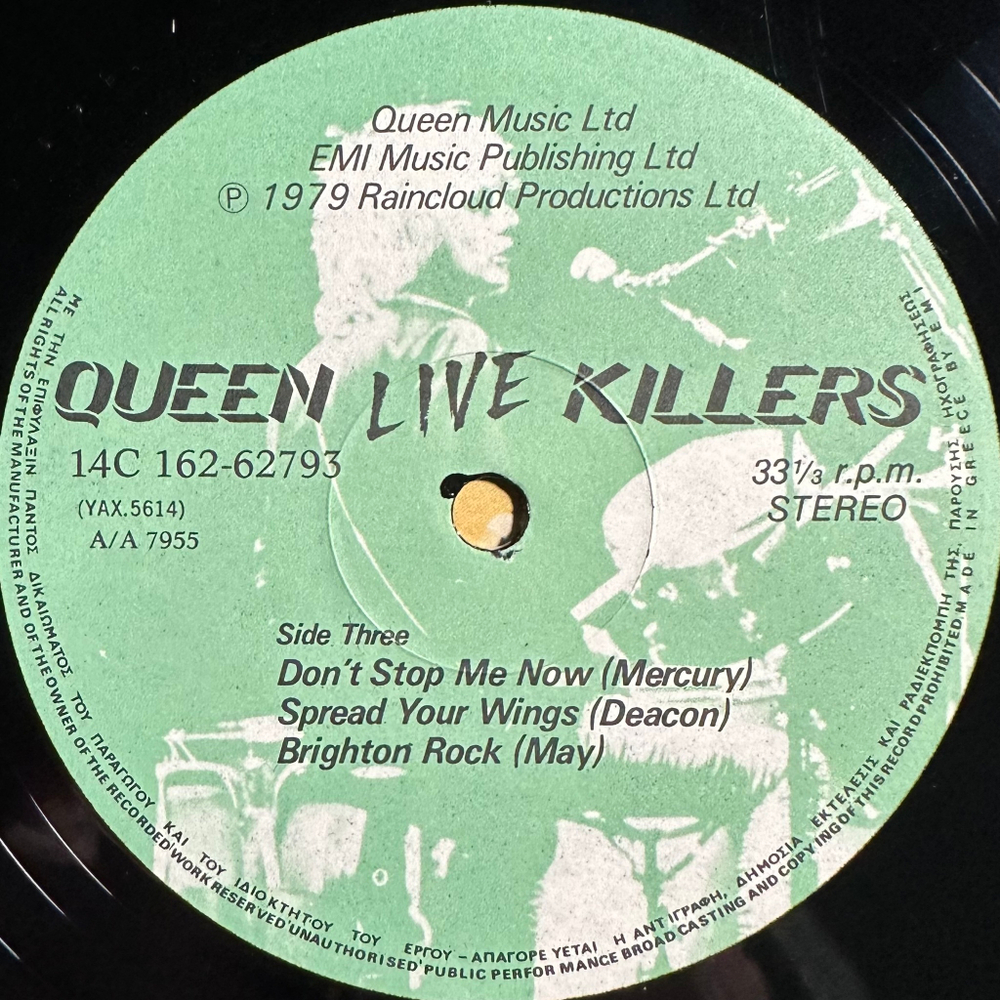 Queen - Live Killers 2LP (Греция 1979г.)